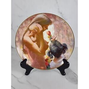 A Gift Of Love Thornton Utz Year 1983 Porcelain 8 1/2" Plate Wall Decor Vintage